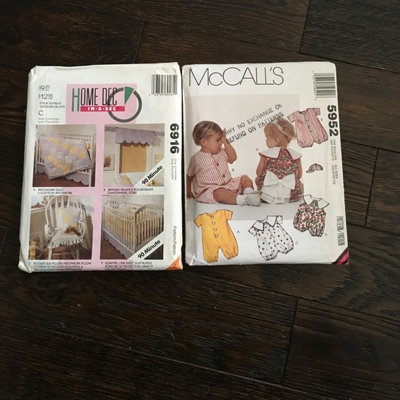 McCall’s Sewing Patterns for Babies #6916 & #5952  2 Patterns count as 1 - Picture 1 of 2